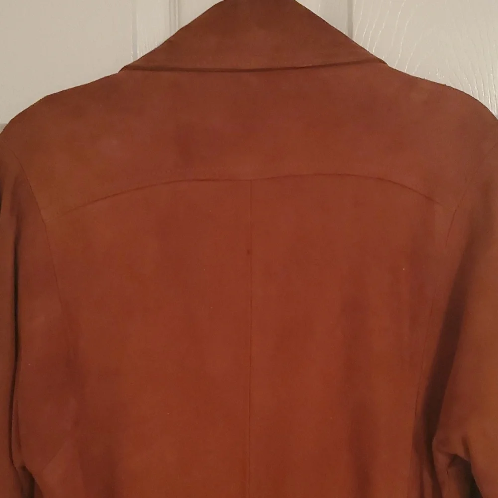 TFC Women's Belted Suede Trench Coat - Picture 13 of 16
